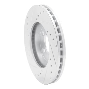 Ford Windstar Brake Rotor (1) - Front Right - R1 Concepts - Drilled and Slotted - Silver - `91-`00